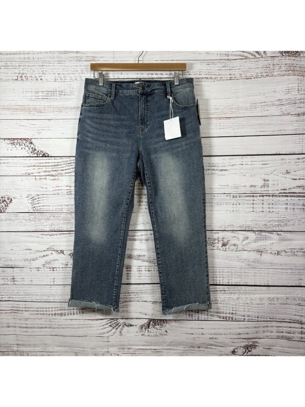 Pistola Bettina Mid Rise Cuffed Straight Raw Hem Jeans Stitch Fix